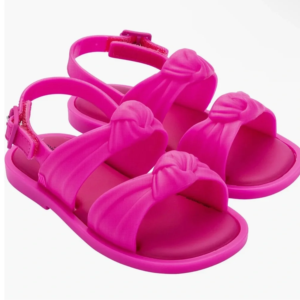 Mini Melissa Pink Velvet Sandal